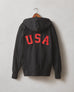 Men's Classic Full Zip USA Embroidery - Black